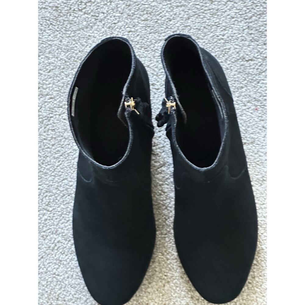 CROCS Leigh Ankle Boots Booties Shoes Wedge Suede Leather Size 9 3” - Picture 6 of 12